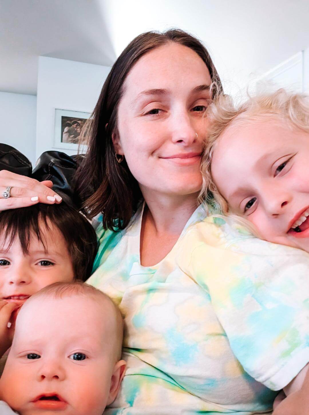 Military spouse Alexa LeCureux with her three children.