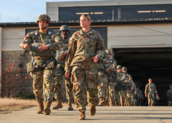 Paratroopers with the 1st Brigade Combat Team, 82nd Airborne Division, conduct an airborne operation at Fort Bragg, N.C. U.S. Army photo by CPT Alvin Cade Jr.